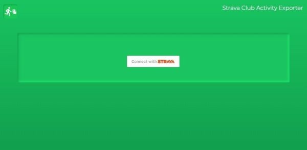 Strava Club Activity Exporter Connect Page
