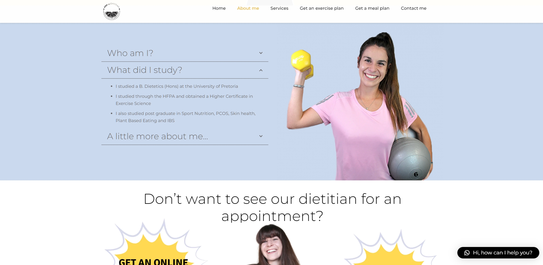 Ash the Dietitian Website Refresh