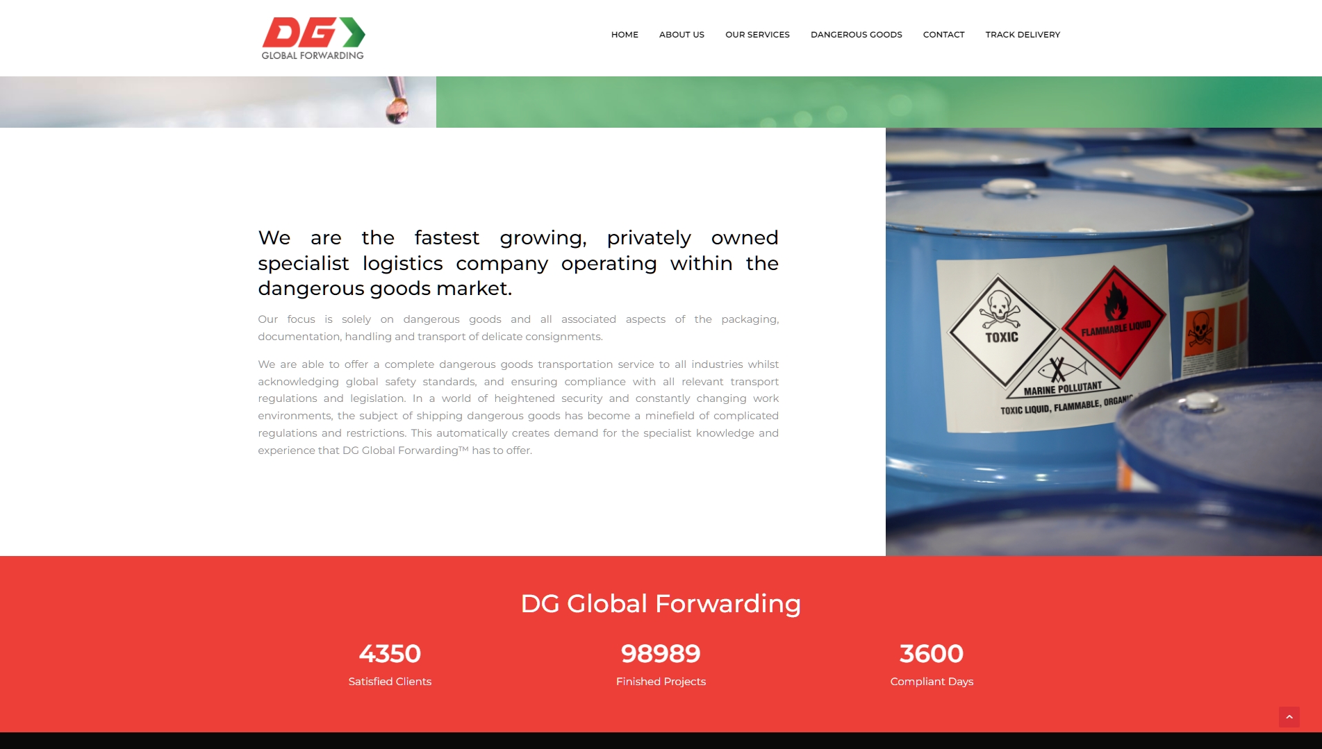 DG Global Forwarding Website