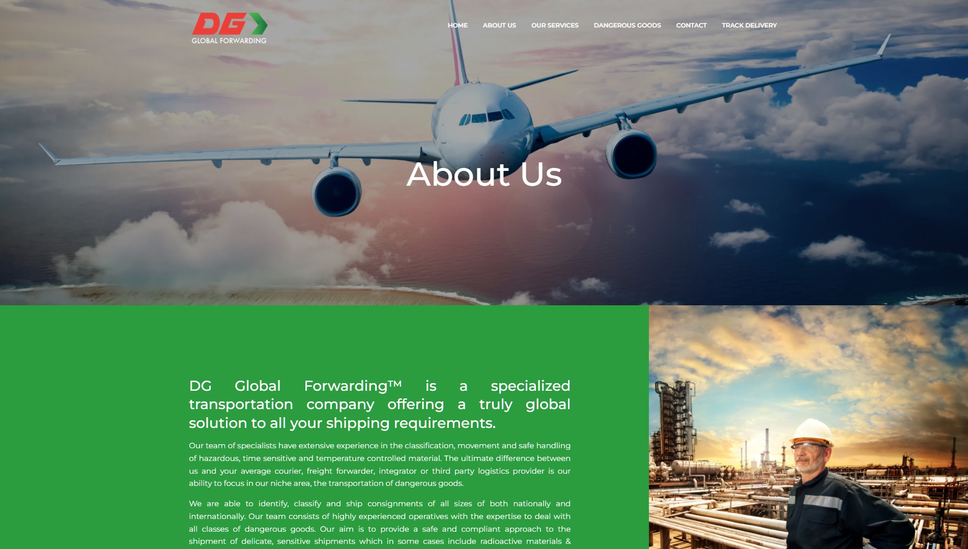 DG Global Forwarding Website