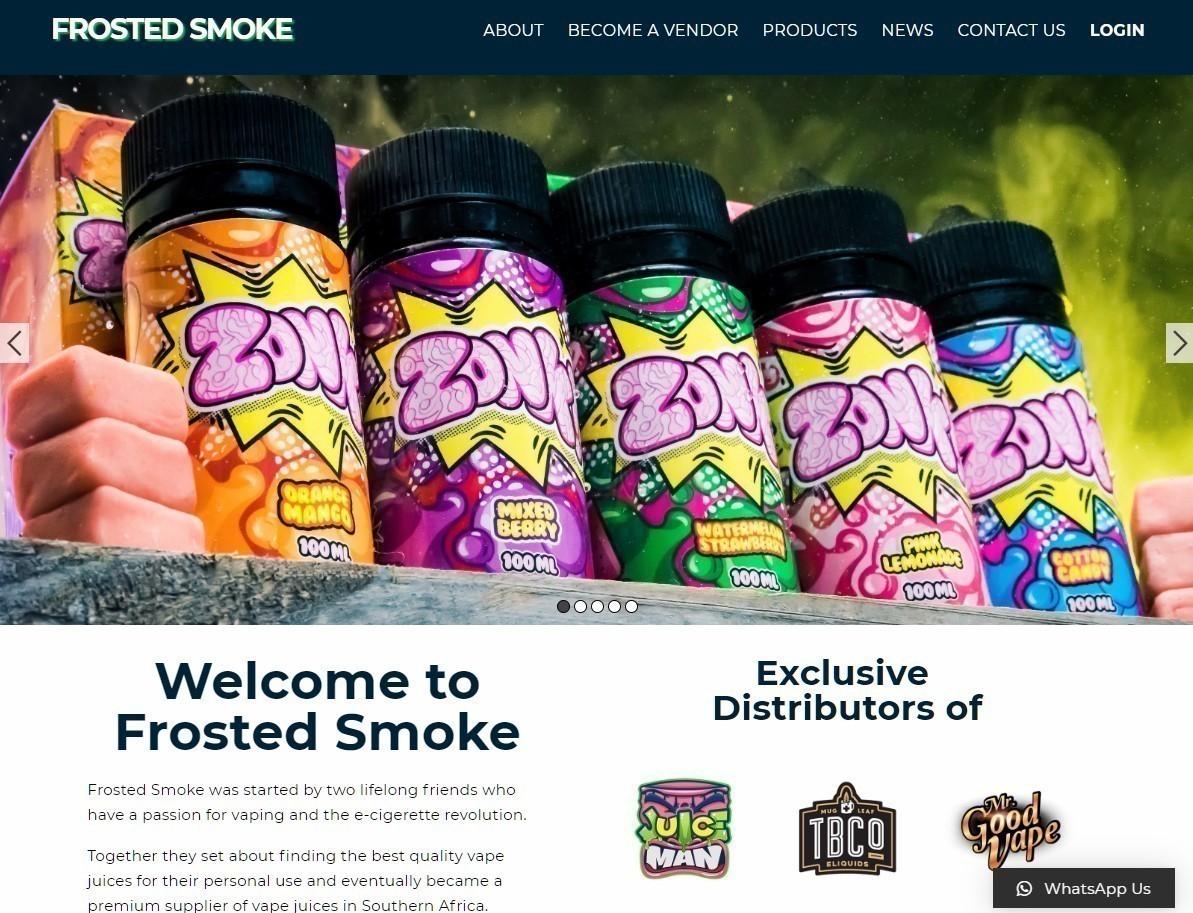 Frosted Smoke Website