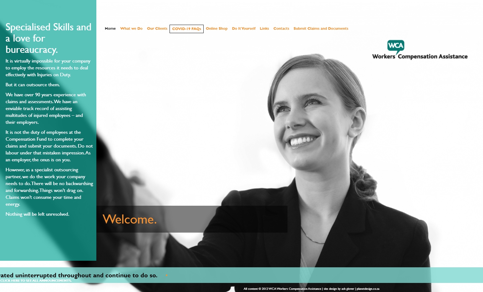 WCA Workers Compensation Assistance Website WordPress Migration