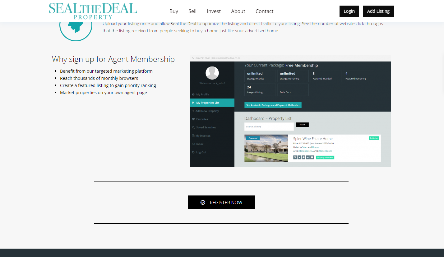 Seal the Deal Website