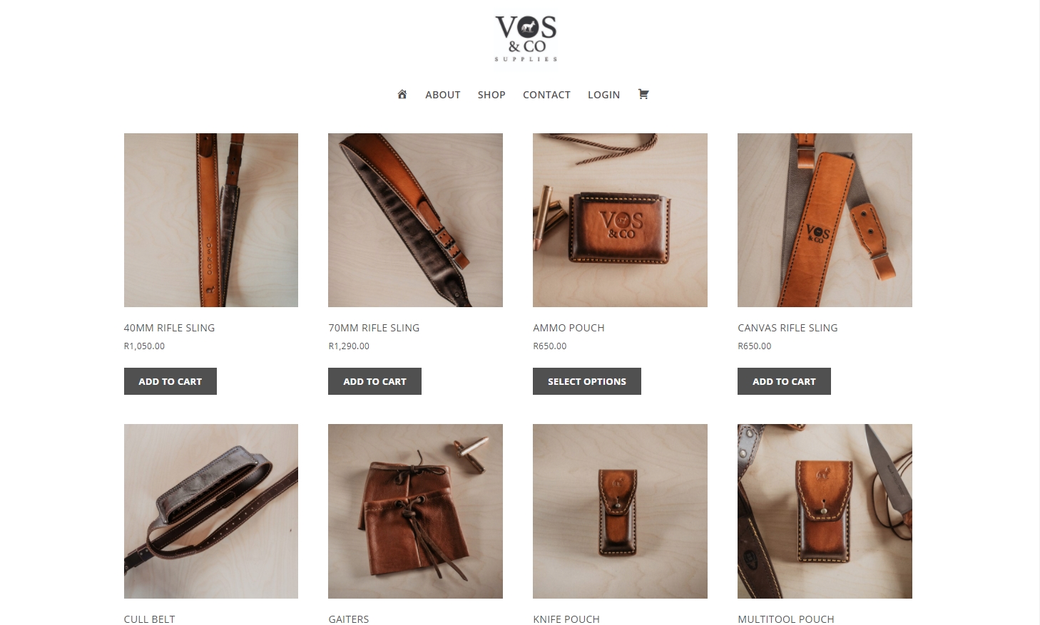 Vos and Co online shop 