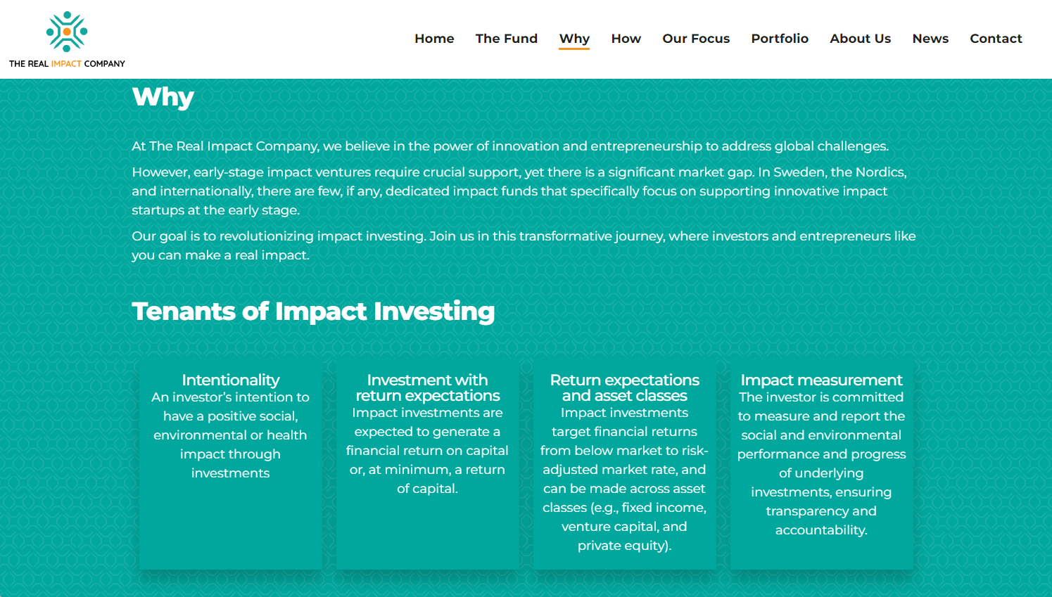 The Real Impact Company Website
